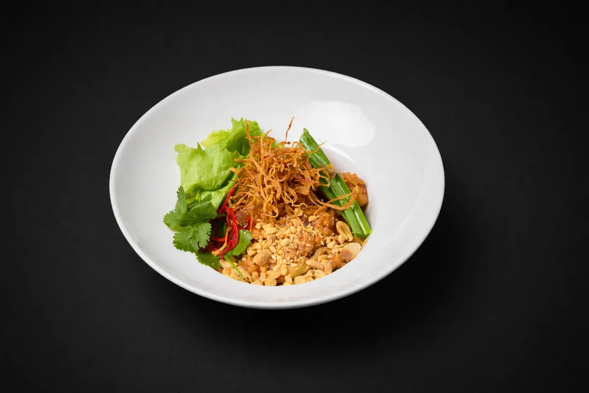 Рис с пряной курицей в перечном соусе